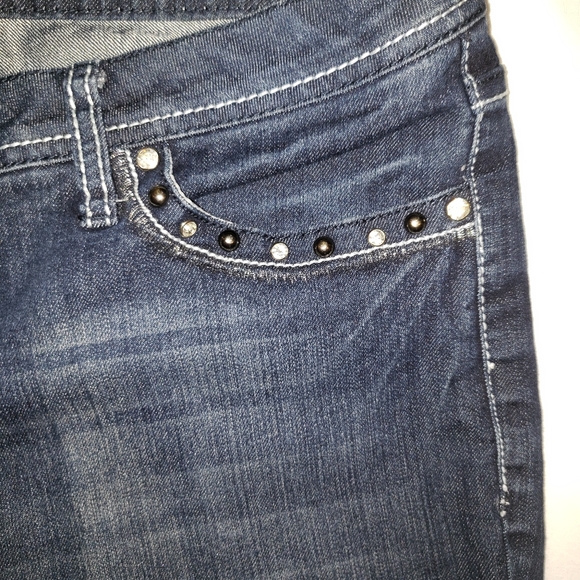 Earl Jean Womens Sz 15 Denim Cuffed Capri Jeans - Picture 3 of 12